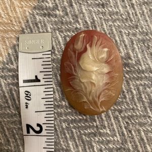 Vintage carved floral broach